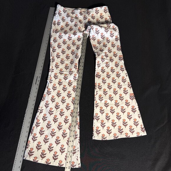 Free People Penny Pull-On Printed Flare Jeans Sz 28 - Picture 8 of 16